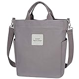 Iswee Canvas Tote Bag für Frauen Casual Schulter Arbeitstasche Crossbody Top Griff Tasche Shopping Handtaschen für Frauen
