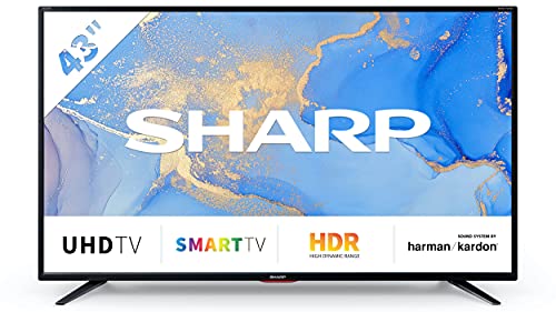 SHARP 43BJ6E Smart TV 109 cm (43 Zoll) 4K Ultra HD LED Fernseher (Harman Kardon, HDR, HD Tuner)