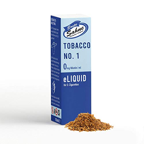 Erste Sahne E-Liquid für E-Zigaretten | Nikotinfrei & 100% Made in Germany | Mit höchster Qualität für ein einzigartiges Dampferlebnis! (Tobacco No.1 | Milder Geschmack)