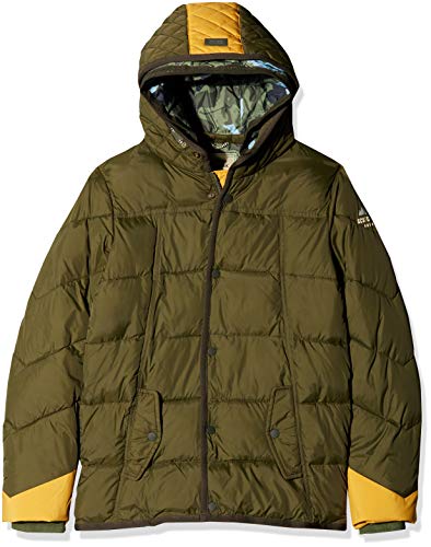 Scotch & Soda Jungen Jacke Quilted puffer jacket with double hood construction in mid l, Grün (Military 360), 140 (Herstellergröße: 10)