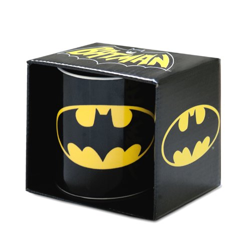 Logoshirt DC Comics - Batman Logo Porzellan Tasse - Kaffeebecher - schwarz - Lizenziertes Originaldesign