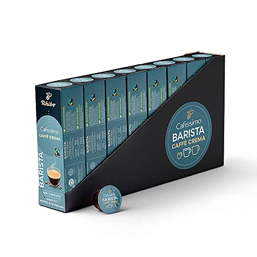 Tchibo Cafissimo Vorratsbox Caffè Crema Barista Kaffeekapseln, 80 Stück (8x10 Kapseln), nachhaltig & fair gehandelt