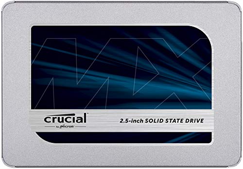 Crucial MX500 500GB CT500MX500SSD1-bis zu 560 MB/s (3D NAND, SATA, 2,5 Zoll, Internes SSD), Silber