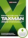 TAXMAN 2022 (für Steuerjahr 2021)| Download |Steuererklärungs-Software für Arbeitnehmer, Familien, Studenten und im Ausland Beschäftigte
