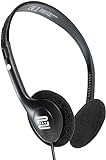 Pronomic KH-10BK HiFi Leicht Kopfhörer (nur 50g Gewicht, Verstellbarer Kopfbügel, ideal für MP3-Player, TV, E-Piano, E-Drum, Fieldrecorder & Reise) schwarz