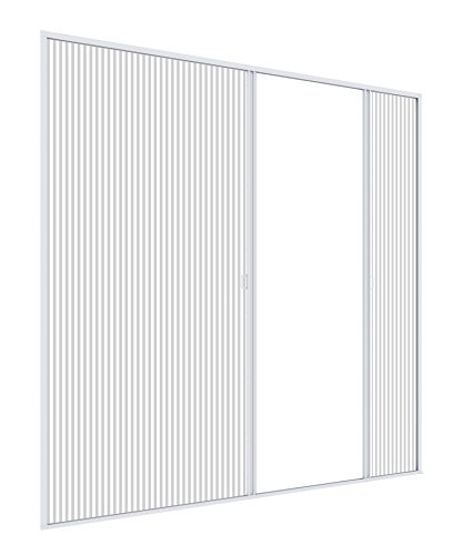 Windhager Insektenschutz Plissee-Tür Expert Fliegengitter Alurahmen für Türen, Selbstbausatz extra groß für Doppeltüren, Weiß, 240 x 240 cm, 03959