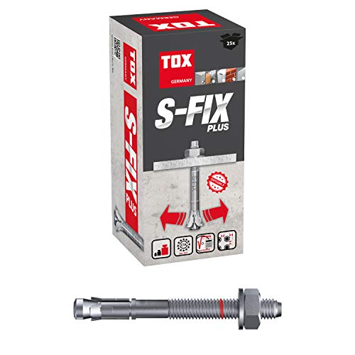 TOX 4210123 Bolzenanker S-Fix Plus M10 x 120/40+53 mm, 25 Stück, 04210123, Verzinkt
