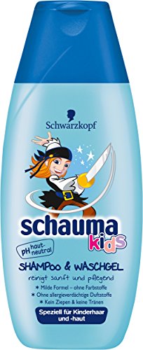 SCHWARZKOPF SCHAUMA Kids Shampoo & Waschgel Jungs, 5er Pack (5 x 250 ml)