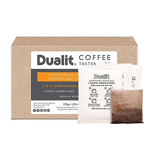 Dualit Variety Pack Coffee Brewer Bag Set - 30er Pack - 3 x 10 Stück - 30 Stk Kaffeebeutel Einzelportion Coffee Bags - Hochwertiger Gemahlener Kaffee Ganz Ohne Kaffeemaschine