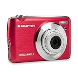 AGFAPHOTO Realishot DC8200 - Kompakte Digitalkamera (18 MP, 2,7'-LCD-Monitor, 8-facher optischer Zoom, Lithium-Akku, 16GB SD-Karte) Rot