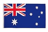 PHENO FLAGS Australien Flagge - australische Fahne 90x150 cm mit Messing-Ösen - Wetterfeste Nationalfahne für Fahnenmast - 100% Polyester
