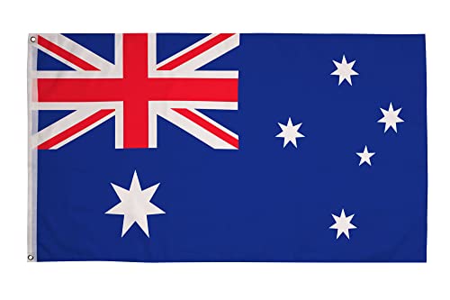 PHENO FLAGS Australien Flagge - australische Fahne 90x150 cm mit Messing-Ösen - Wetterfeste Nationalfahne für Fahnenmast - 100% Polyester