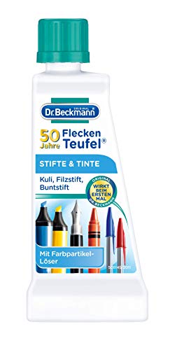Dr. Beckmann Fleckenteufel Stifte & Tinte , Spezialfleckentferner gegen Kugelschreiber-Flecken, Tinten-Flecken (50 ml)