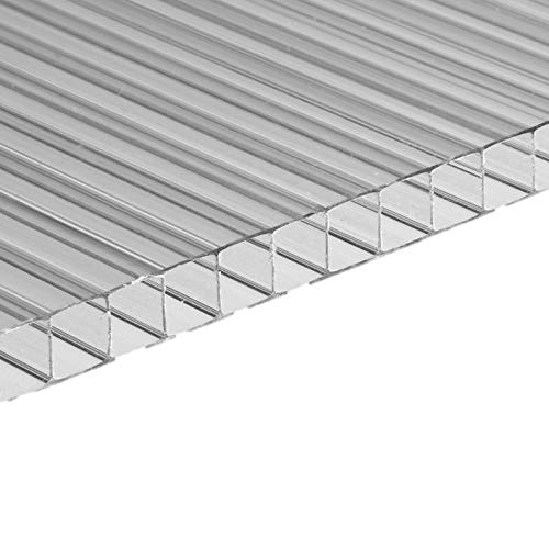 Polycarbonat universal Stegplatten klar in 6 mm Größen 200 x 105 cm 10 Jahre garantie