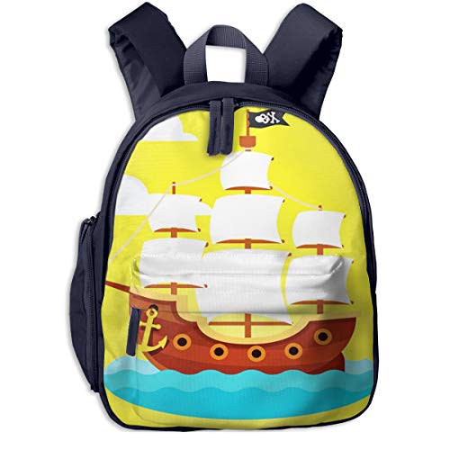 Kinderrucksack Kleinkind Jungen Mädchen Kindergartentasche Boot Piratenschiff Segel Backpack Schultasche Rucksack
