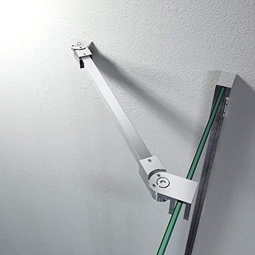 40 cm Edelstahl rahmenlose Dusche Tür Feste seitenwandplatte wall-to-glass Unterstützung Bar für 6mm 8mm 10mm Dick Glas von m-home