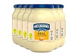 Hellmann's Mayonnaise Real (mit Eiern aus 100% Freilandhaltung + wertvoller Öle aus verantwortungsvoller Herstellung) 6er Pack (6 x 210g)
