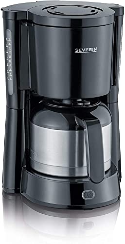SEVERIN KA 4835 Type Kaffeemaschine (Für gemahlenen Filterkaffee, 8 Tassen, Inkl. Thermokanne) schwarz