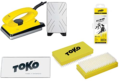 Toko 4-teiliges Skiwax-Set mit Wax-Bügeleisen - für Alpin + Nordic + Board