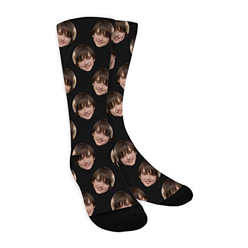MissChic Socken Personalisiert Foto,Lustige Socken, Socken Individuell, mehrere Gesichter,Legen Sie Ihr Gesicht auf Socken für Unisex, Geschenk für Freuen, Herren, Freundin, Mutter, Schwester