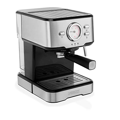 Princess Kapselmaschine 249415 – Für Nespresso™-Kapseln, gemahlenen Kaffee und ESE-Pads – 20-Bar-Pumpe – 1,5 L – 1100 W