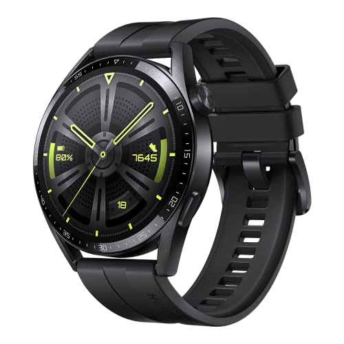 HUAWEI WATCH GT 3 46mm Smartwatch, lange Akkulaufzeit, ganztägige SpO2-Überwachung, KI-Lauftrainer, genaue Herzfrequenzüberwachung, 100+ Trainingsmodi, Schwarz