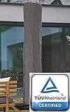 ATLANTIS Outdoor Schutzhülle für Ampelschirm Sonnenschirm | Reißverschluss & Stab | TÜV Rheinland Zertifiziert | Wasserabweisend & Waterproof (für Garten) | Abdeckung