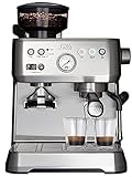 Solis Grind & Infuse Perfetta 1019 Siebträgermaschine - Kaffeemaschine mit Mahlwerk - Integrierte Zero Static Kaffeemühle - Espressomaschine mit Dampf- und Heißwasserfunktion - Edelstahl