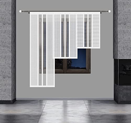 Home Dekorator Temida Vorhänge Kurz Scheibengardinen Panel Bildschirm durchbrochen Jacquard EU (60 x 120 cm)