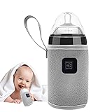 Auto Fläschchen-/Babykostwärmer,Flaschenwärmer Baby Tasche,Babyflaschenwärmer USB Flaschenwärmer,3 Temperatur Verstellbarer Tragbarer Babyflaschenwärmer,USB Wiederaufladbar Warme Milch Werkzeug