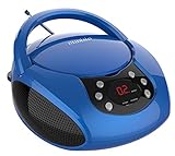 auvisio Kinder CD Player: Tragbarer Stereo-CD-Player mit Radio, Audio-Eingang & LED-Display (Kinderradio, CD Player mit Lautsprecher, Outdoor unterwegs)