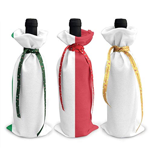 3 Stück Weinflaschen-Abdeckung mit italienischer Flagge, für Dekoration