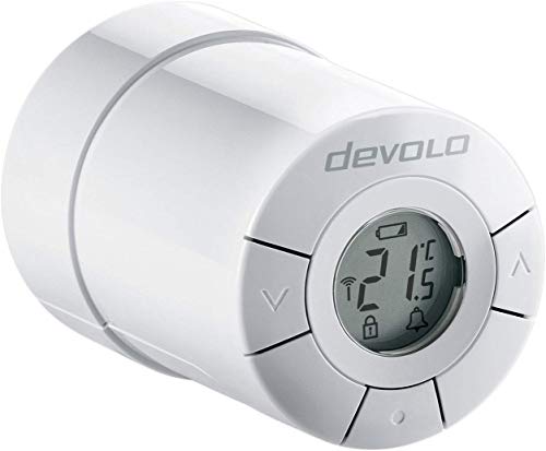 Devolo 9356 Smart Home, Home Control Heizkörperthermostat, Z-Wave Heizungssteuerung, Funk Thermostat per Smart Home App, Hausautomation, Haussteuerung, weiß