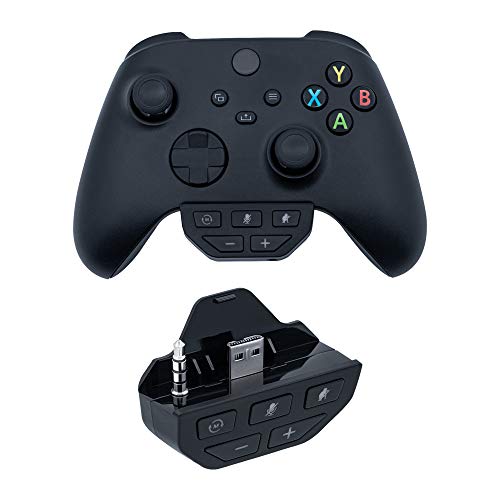 Mcbazel Controller Headset Sound Verstärker Audio-Mikrofon-Adapter in Schwarz, für Xbox One Controller mit 3,5-mm-Buchse/Xbox Serie S/Serie X/Xbox One S