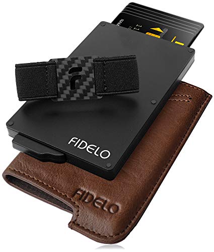 Fidelo Minimalist Kartenetui - Hybride RFID-Geldbörsen für Herren - Mini Geldbeutel