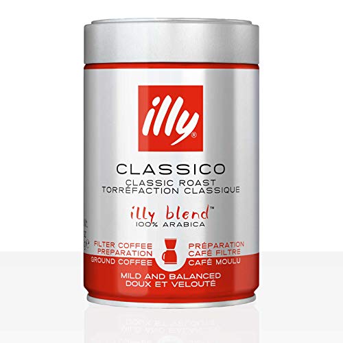 illy Classico Filterkaffee normale Röstung - 12 x 250g Kaffee gemahlen, 100% Arabica (Neues Design)