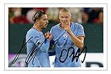 Jack Grealish & Erling Haaland – Manchester City signierter Fotodruck, 15,2 x 10,2 cm
