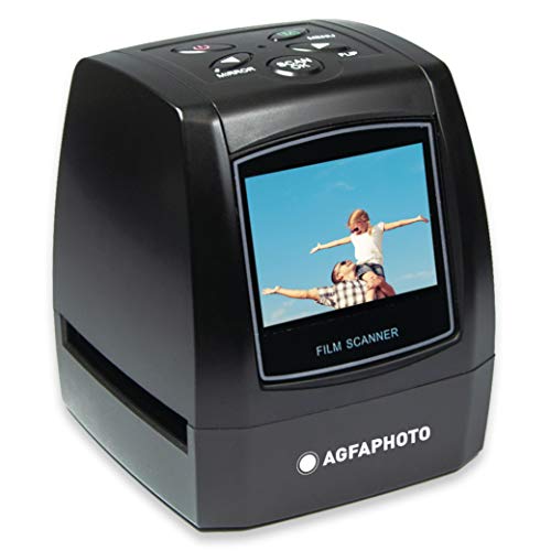 AgfaPhoto Photo-Realiview AFS100 – Digitaler Film-Scanner 35 mm/135 und Dias (10 MP, LCD-Bildschirm, 2,4 Zoll), Schwarz