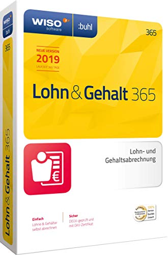 WISO Lohn & Gehalt 365 (aktuelle Version 2019) Die ideale Software für die Lohnbuchhaltung in Unternehmen