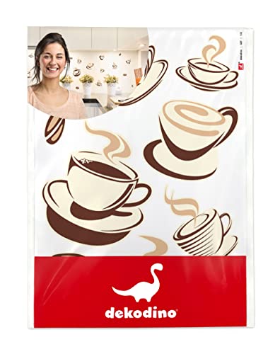 dekodino® Wandtattoo Kaffeetassen Set Küchen Esszimmer Deko