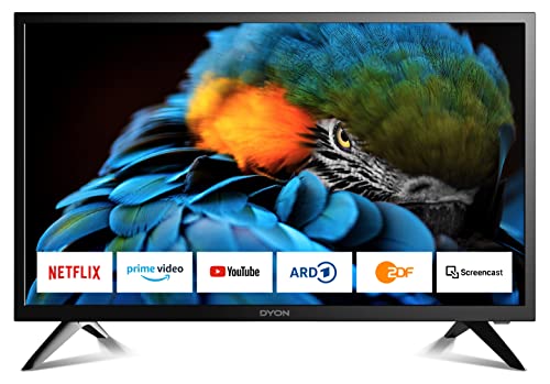 DYON D800177 Smart 24 XT 60 cm (24 Zoll) Fernseher (HD Smart TV, HD Triple Tuner (DVB-C/-S2/-T2), Prime Video, Netflix, YouTube & HbbTV, WLAN, Hotel Modus), Schwarz