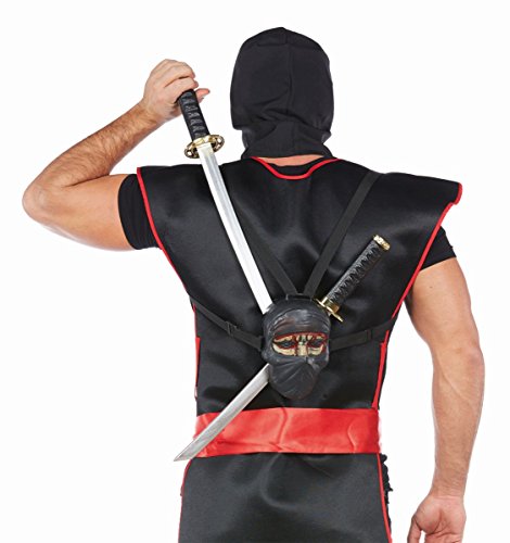 Kostüm Zubehör Ninja Rücken Halterung mit Schwertern Karneval