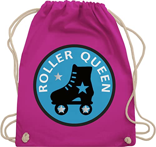 Shirtracer Vintage Clothes Retro Deko - Roller Queen Rollschuh - Unisize - Fuchsia - turnbeutel rollschuhe - WM110 - Turnbeutel und Stoffbeutel aus Baumwolle