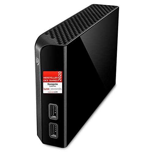 Seagate Backup Plus HUB, externe Festplatte mit 2-fach USB Hub 4 TB, 3.5 Zoll, USB 3.0, PC, Notebook & Mac, inkl. 2 Jahre Rescue Service, Modellnr.: STEL4000200