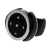 Ekakashop Bluetooth Fernbedienung Auto Lenkrad Bluetooth 4.0 Empfänger Lenkrad Media Button Lenkrad-Fernbedienung Kompatibel mit IOSAndroid Smartphones