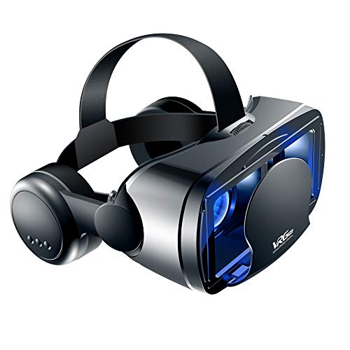 VR-Brille 3D VR Brille Virtual und bequem für 4,5 - 7,0 i.Phone, S.amsung, Android, Betrachtungswinkel 90 - 100°, 360° Drehung, Objektiv und Pupille verstellbar (schwarz)