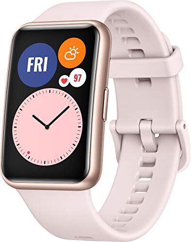 HUAWEI WATCH FIT Smartwatch, 1,64 Zoll AMOLED-Display, Quick-Workout-Animationen, 10 Tage Akkulaufzeit, 96 Trainingsmodi, GPS, 5ATM, SpO2-Sensor, Herzfrequenzmessung, Sakura Pink