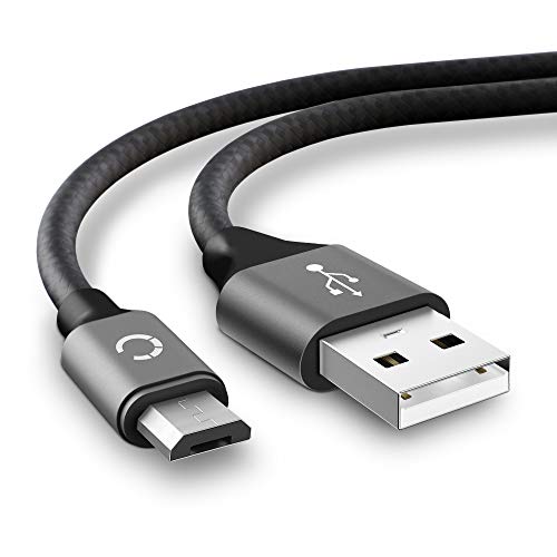 CELLONIC® USB Kabel 2m kompatibel mit Sony Xperia X/XA / Z5 / Z3 / Z2 / Z1 / Compact/Premium / M4 Aqua / M2 / E3 / E4 / E5 Ladekabel Micro USB auf USB A 2.0 Datenkabel 2A grau Nylon