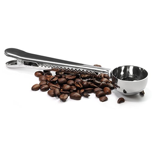 Kaffeedosierlöffel mit Klammer aus Edelstahl, Kaffeemaß, Kaffee Dosierer, Kaffeelöffel für Espresso, Kaffee ect. Messlöffel, Marke YOUZiNGS