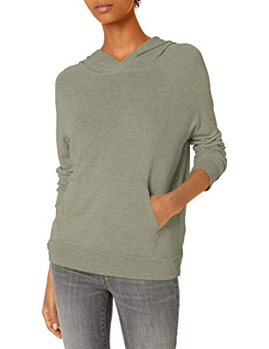 Daily Ritual Sandwashed Modal Blend Popover Hooded Sweatshirt Hemd, Olivgrün, M